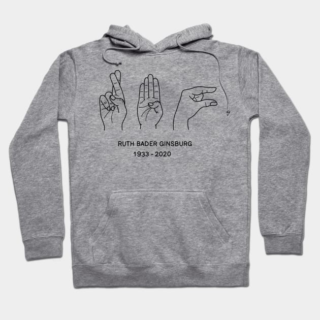 Ruth Bader Ginsburg ASL Hoodie by valentinahramov